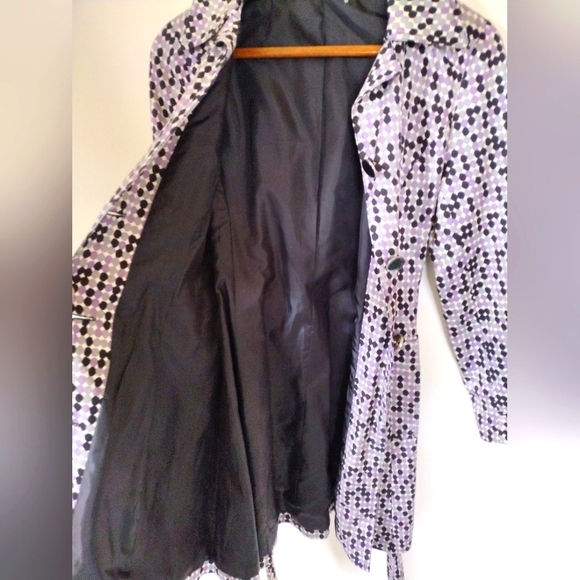 LIKE NEW Apt. 9 Polka Dot Trench Coat - Picture 4 of 8
